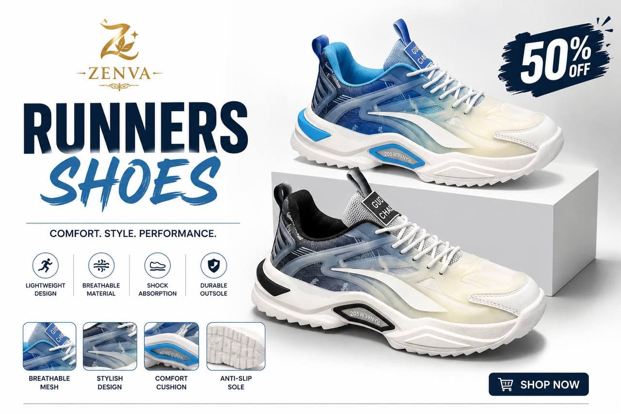 MEN'S ULTRA LIGHT HIGH PERFORMANCE RUNNERS SHOES