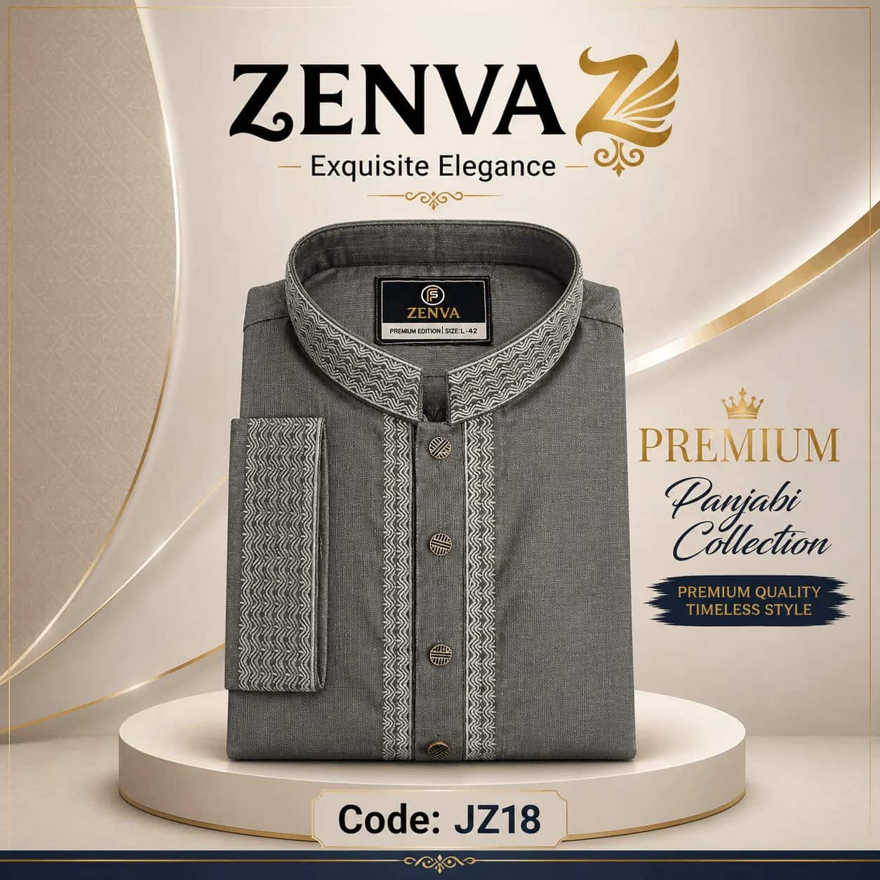 Men`s premium punjabi Fabrics indian Premium cotton code JZ18